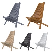 Chaise de jardin ergonomique en bois massif - pliable, 5...