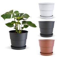 Milano Flower Pot in 3 Colors and 9 Sizes, Saucer Optional